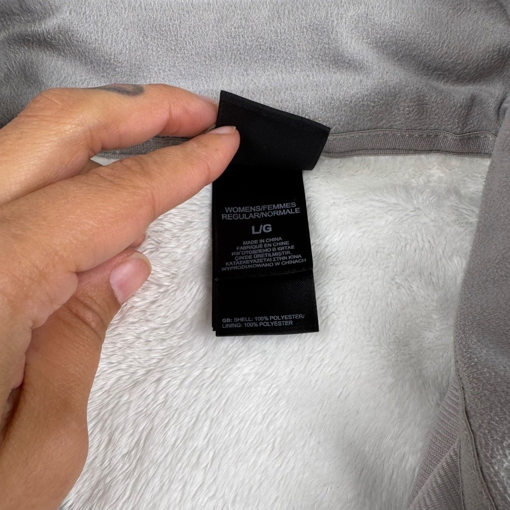 The North Face Fuzzy Fleece Jacket White Full Zip Women's L Regular 199 - Picture 6 of 8